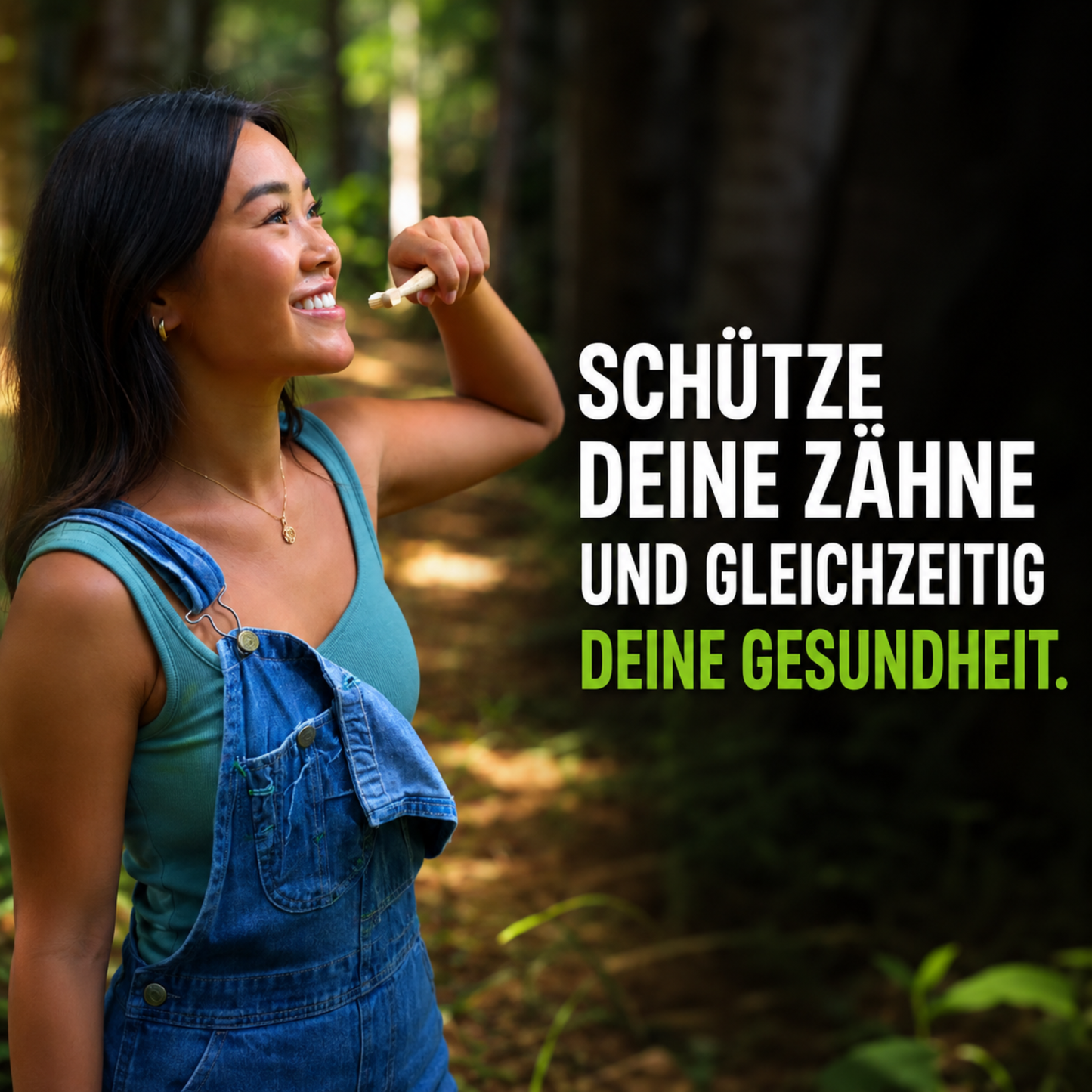 Bambus Zahnbürste mit Wildschweinborsten