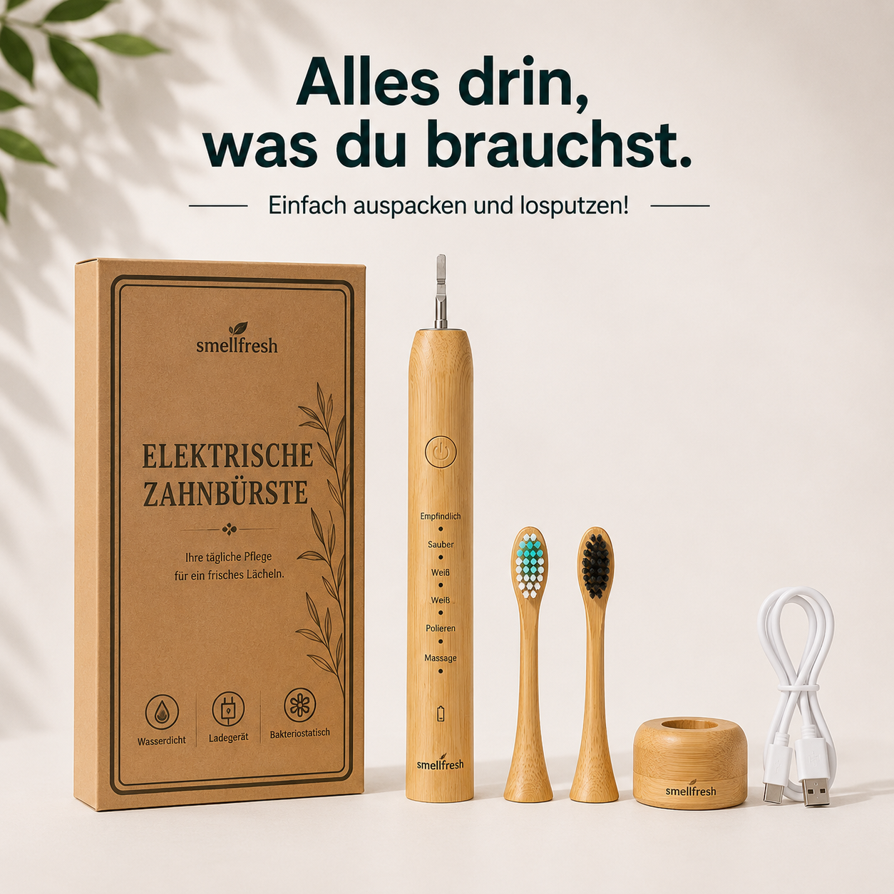 Nachhaltige Schallzahnbürste