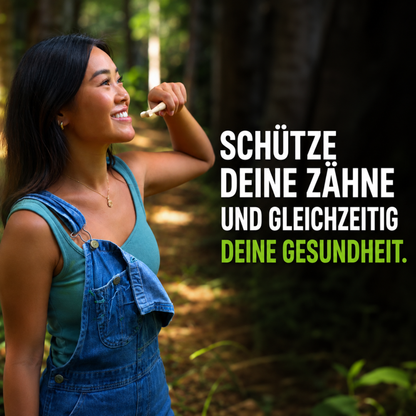 Bambus Zahnbürste mit Wildschweinborsten