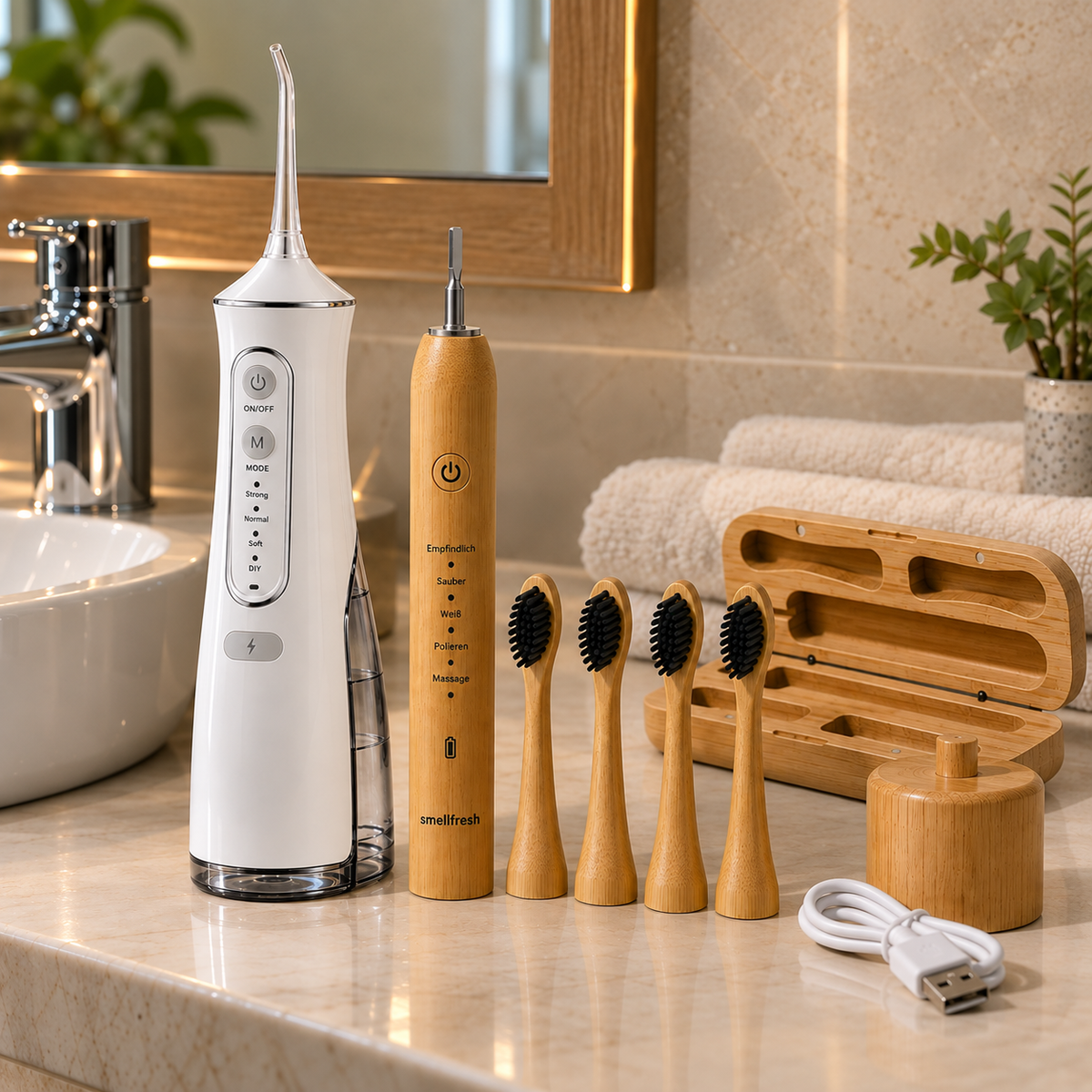 Frischatem Munddusche Partner-Set