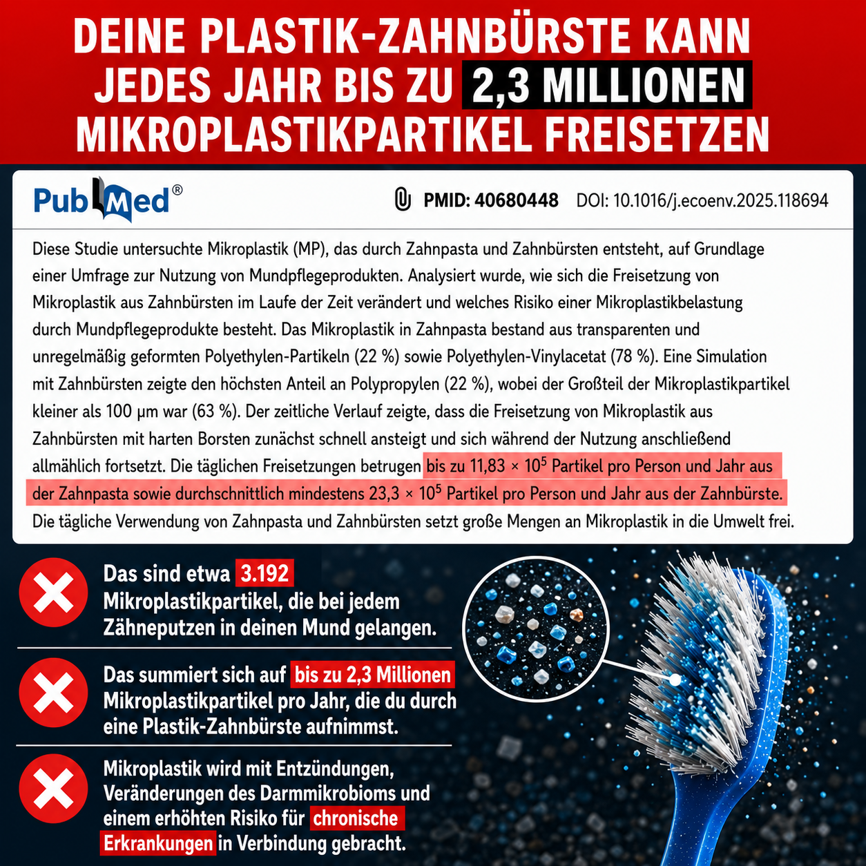 Bambus Zahnbürste mit Wildschweinborsten