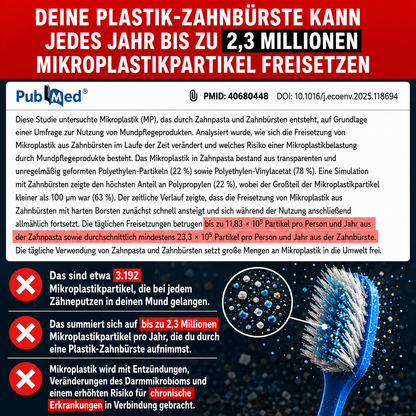 Bambus Zahnbürste mit Wildschweinborsten