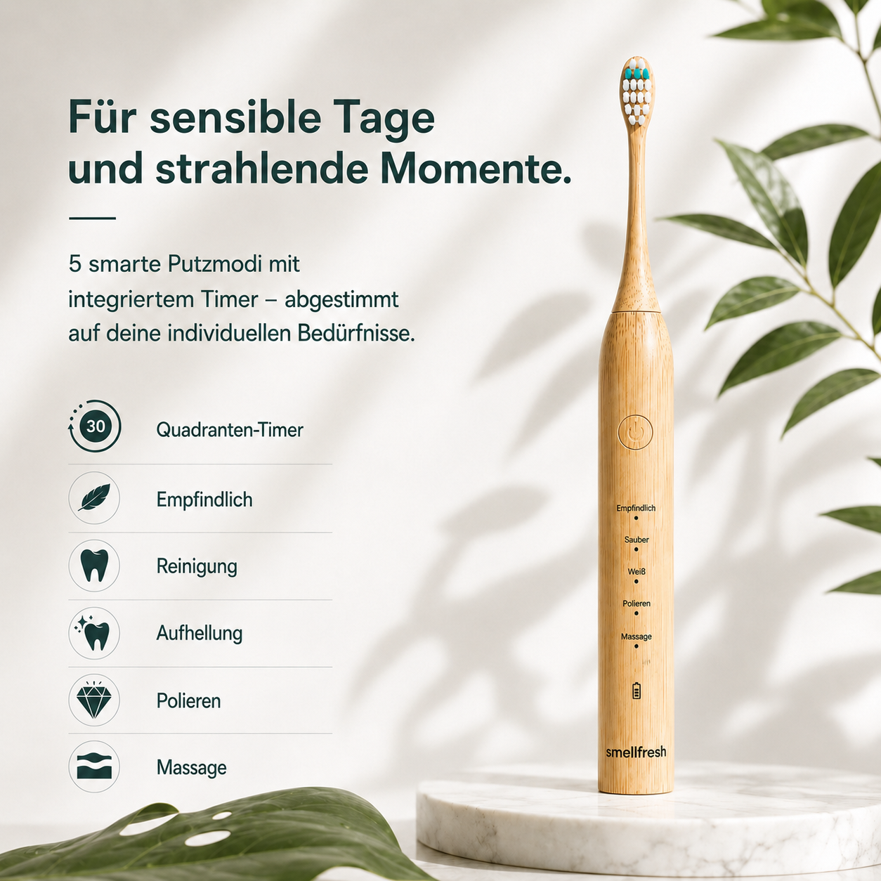 Nachhaltige Schallzahnbürste